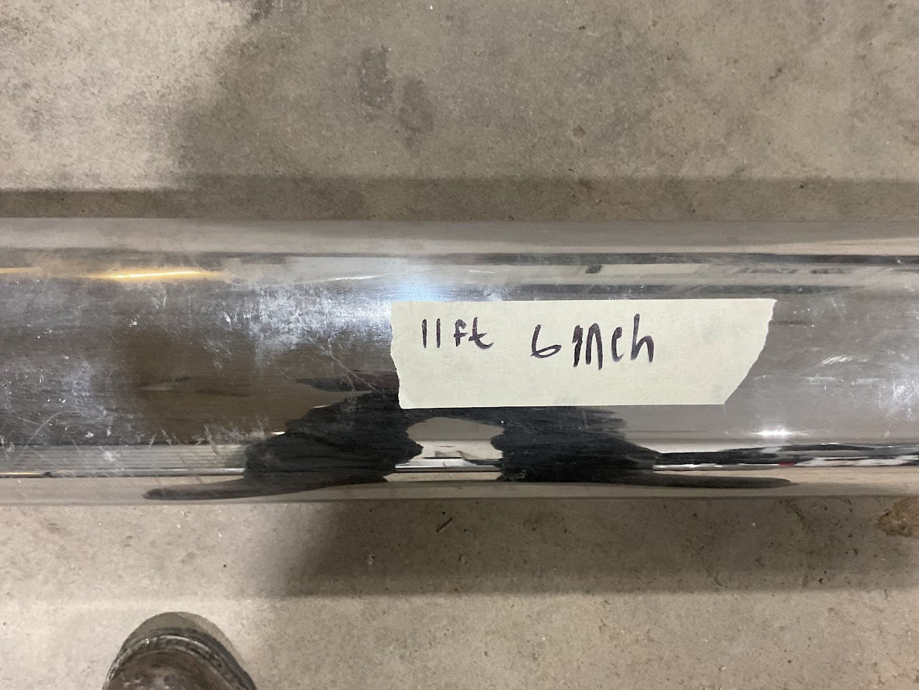 USED 11FT LONG X 6 INCH SEMI TRUCK FULL EXHAUST STACKS (BULL HORN)