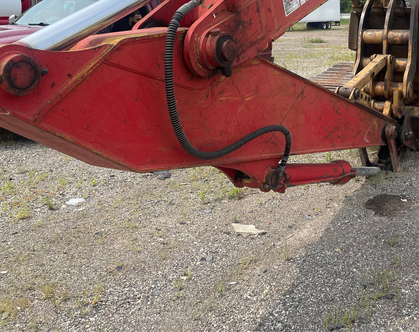 link belt 3400 excavator lower BOOM with mechanical BODINE thumb