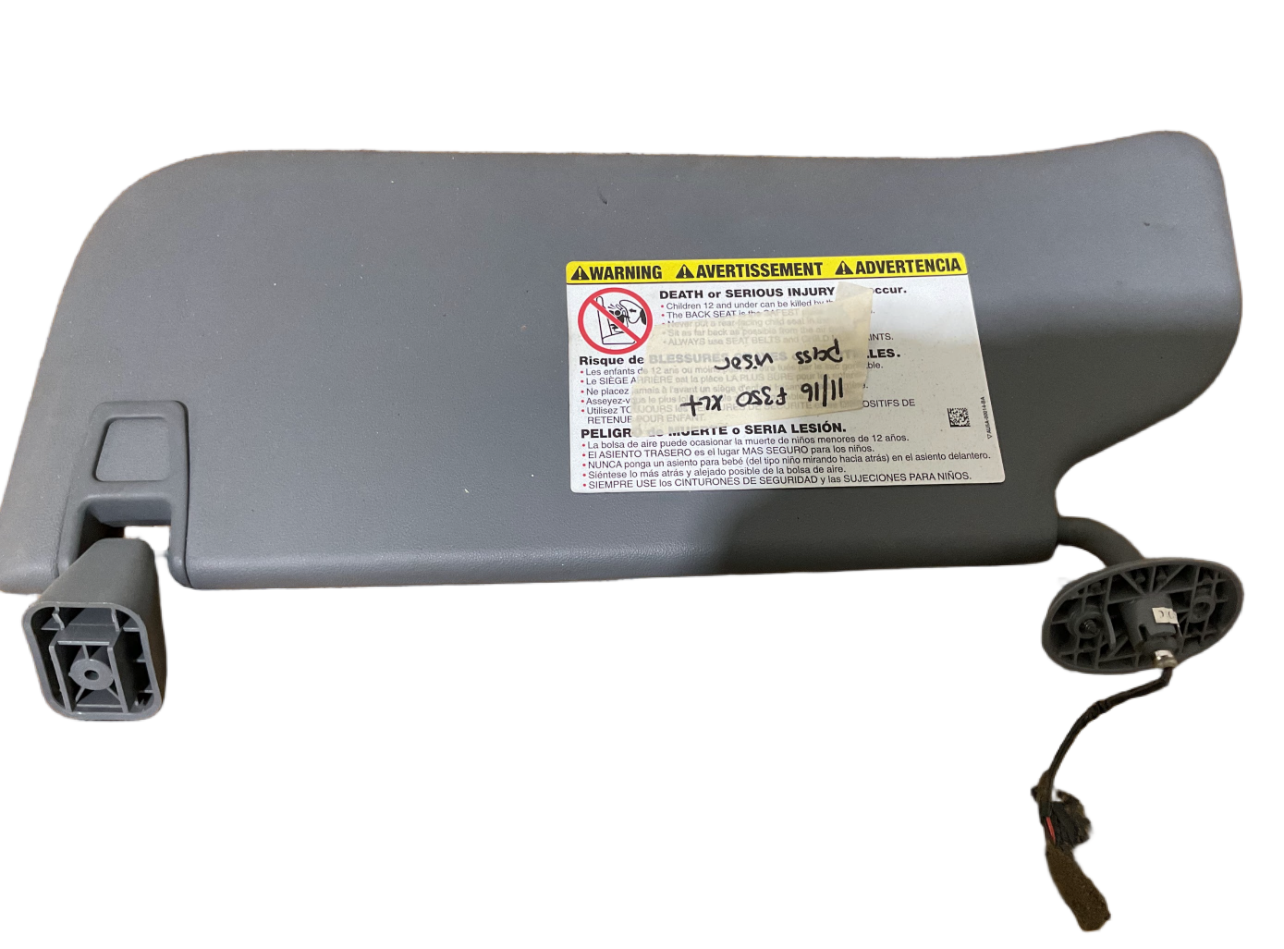 11-16 Ford F-350 Passenger Sun Visor W/Mirror W/Lights USED OEM