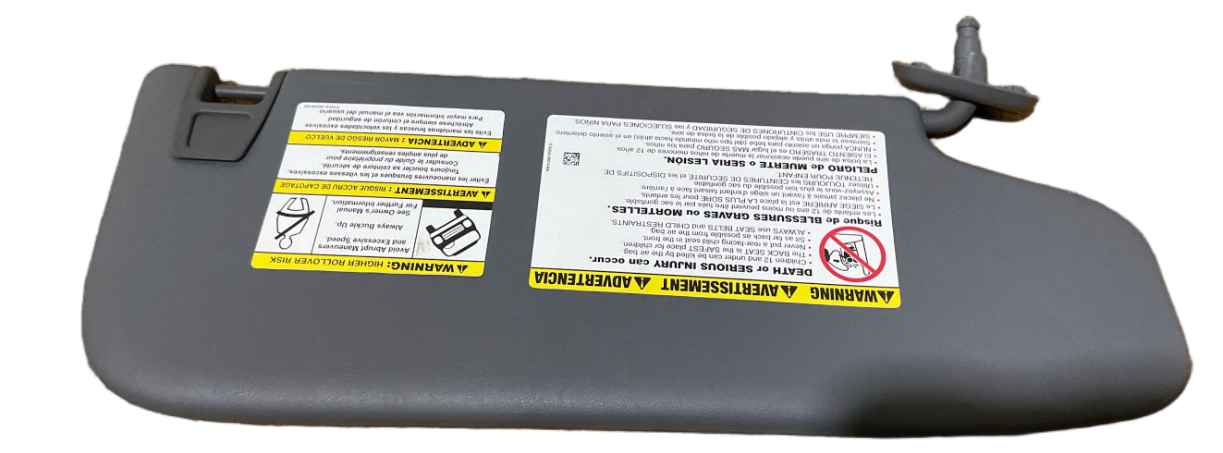 11-16 Ford F-Series F-250/350 Drivers Left Sun Visor W/Mirror USED OEM