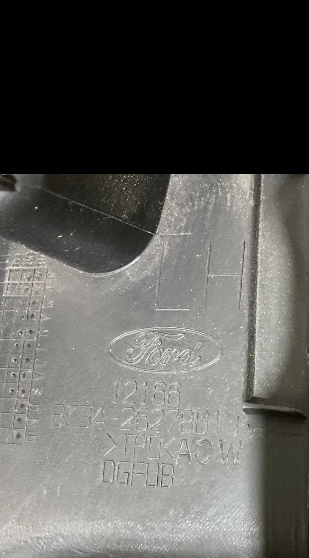 11-16 Ford F-250/F-550 Rear Left Upper C-Pillar Trim Panel USED OEM P# BC34-26278D13