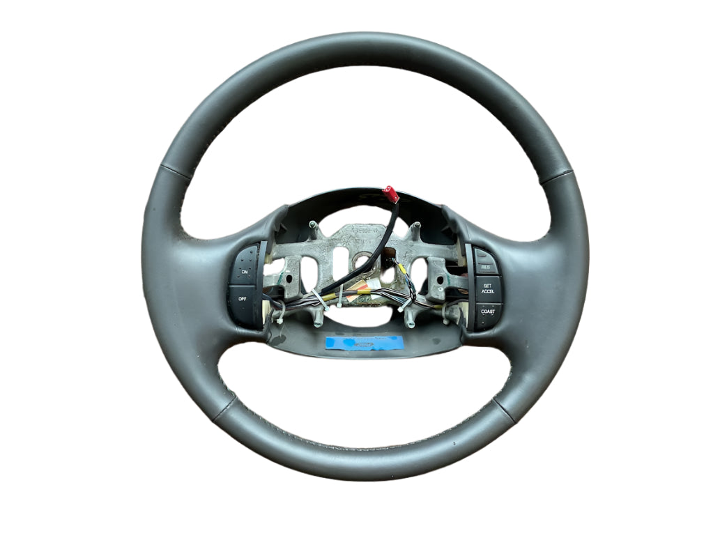 99-2007 FORD F250 F350 F450 F550 STEERING WHEEL GREY LEATHER WRAPPED