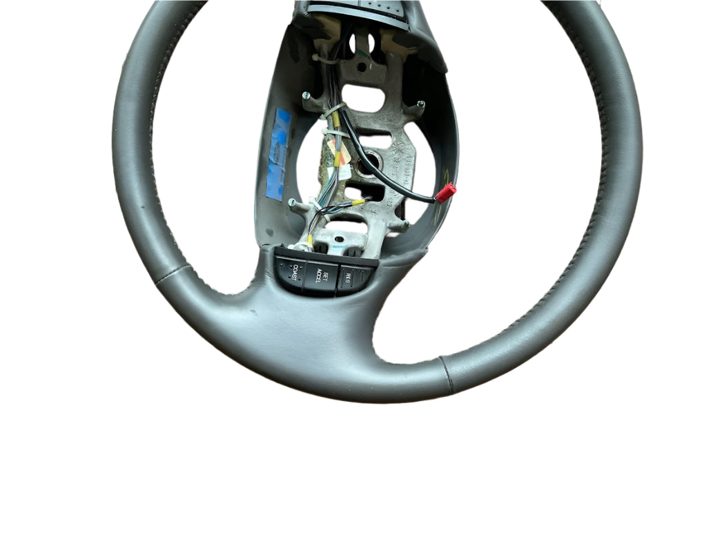 99-2007 FORD F250 F350 F450 F550 STEERING WHEEL GREY LEATHER WRAPPED