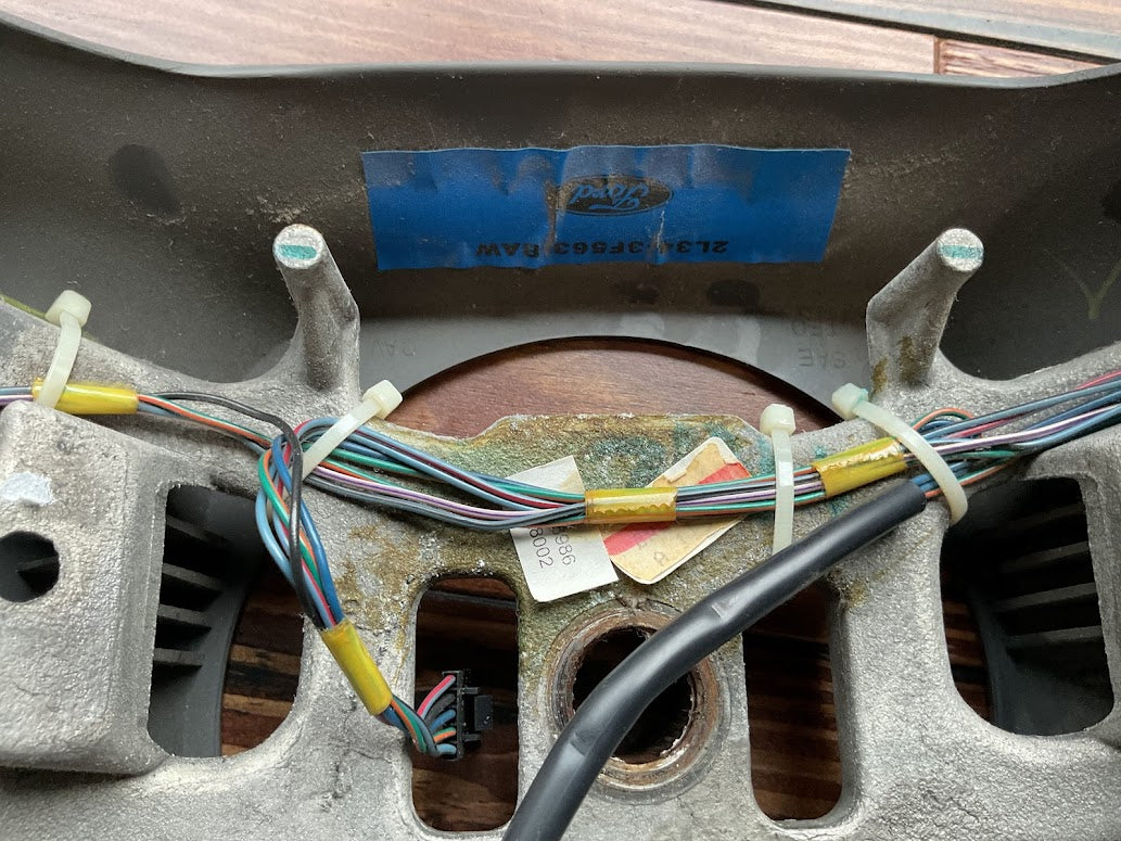 99-2007 FORD F250 F350 F450 F550 STEERING WHEEL GREY LEATHER WRAPPED