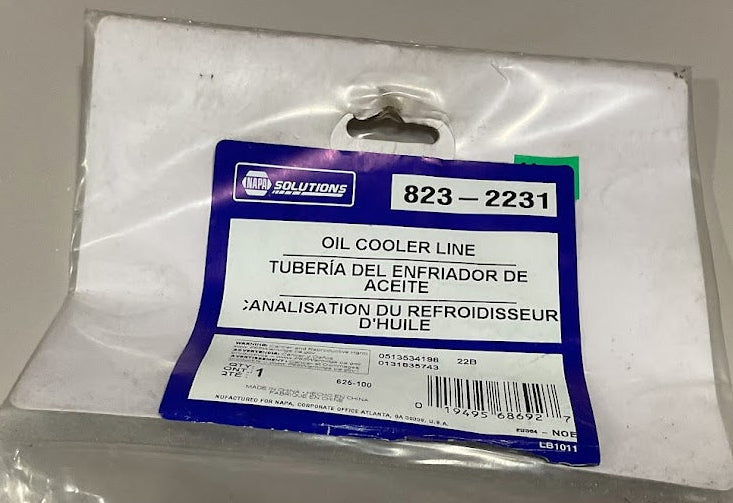 Chevrolet/GMC Engine Oil Cooler Line NAPA Solutions P# NOE 625-100 {823-2231}