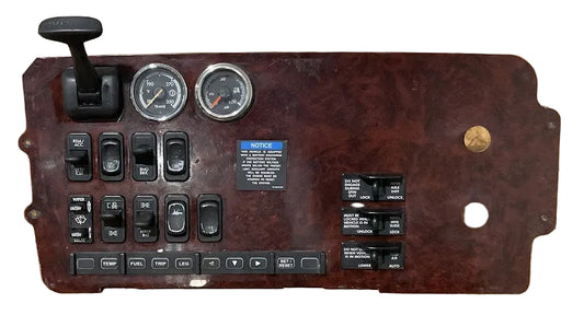 Freightliner Coronado Glider Dash Panel W/ Trailer Brake & Switches USED OEM P# 22-45867-009