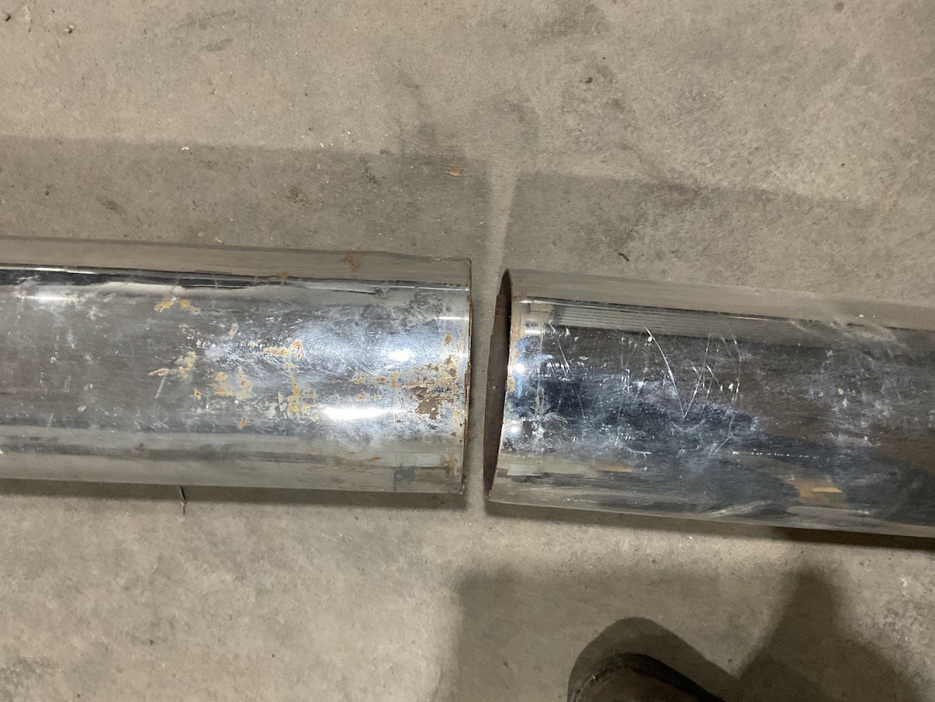 USED 11FT LONG X 6 INCH SEMI TRUCK FULL EXHAUST STACKS (BULL HORN)