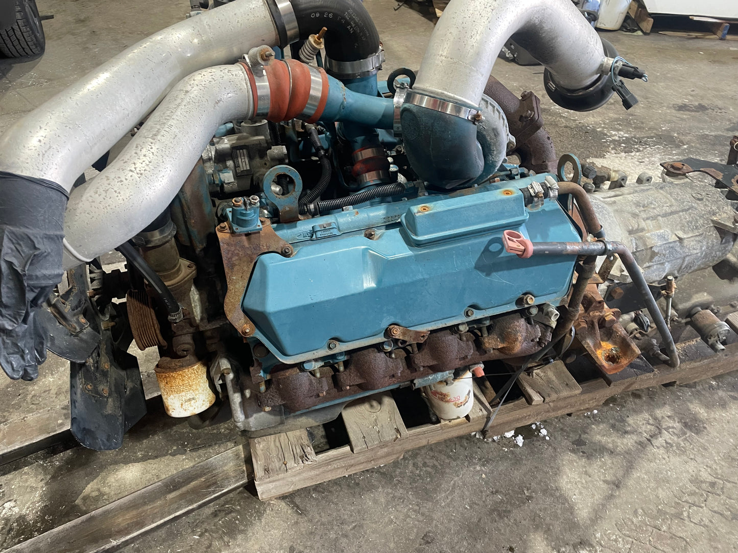 T444E 7.3 NAVISTAR ENGINE ASSEMBLY WITH ALLISON AT545 TRANSMISSION