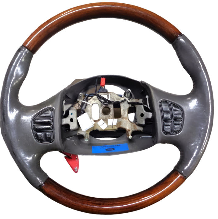 05-07 F250 F350 EXCURSION Leather Driver Column Steering Wheel W/ Radio Controls OEM