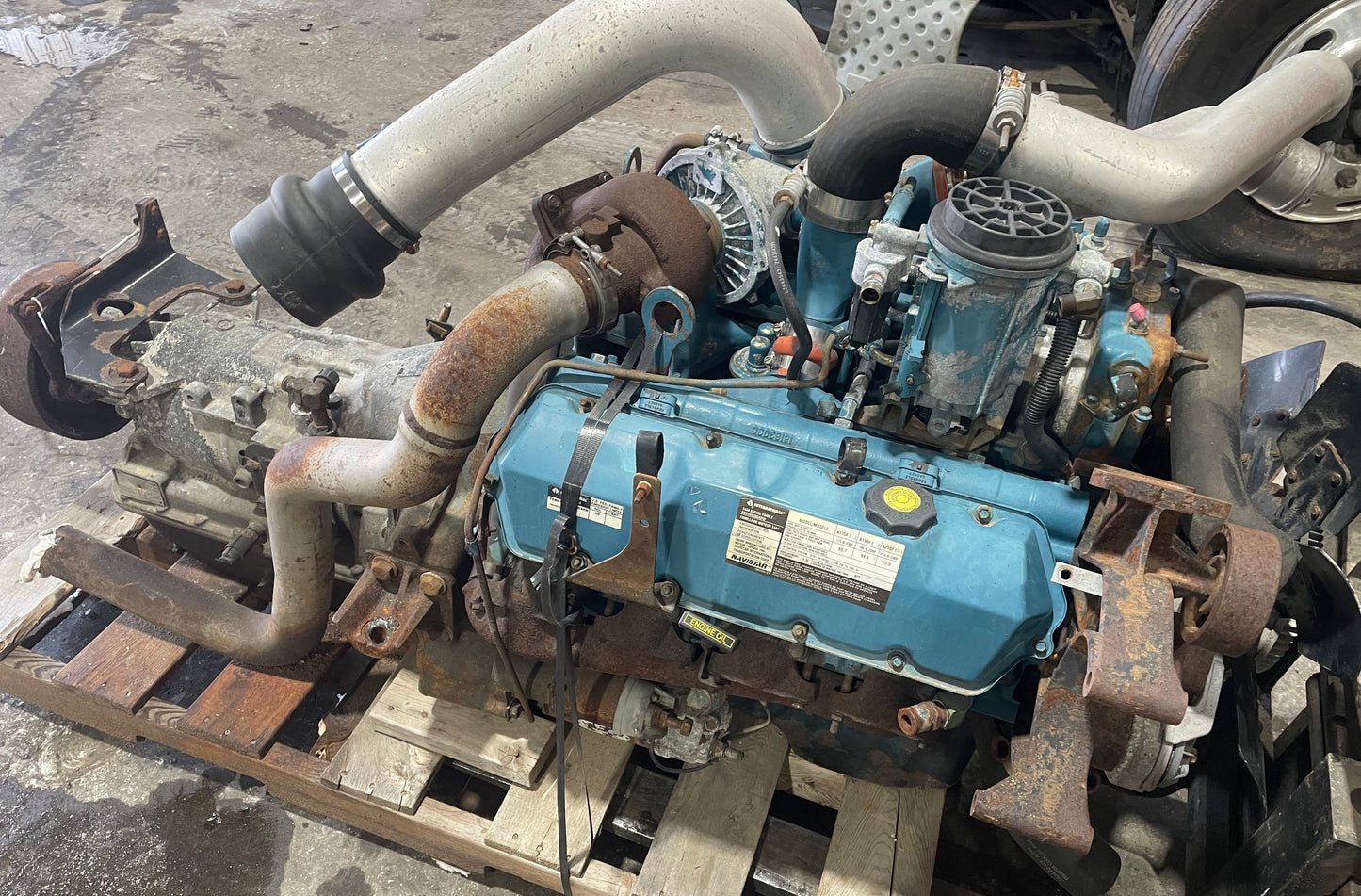 T444E 7.3 NAVISTAR ENGINE ASSEMBLY WITH ALLISON AT545 TRANSMISSION