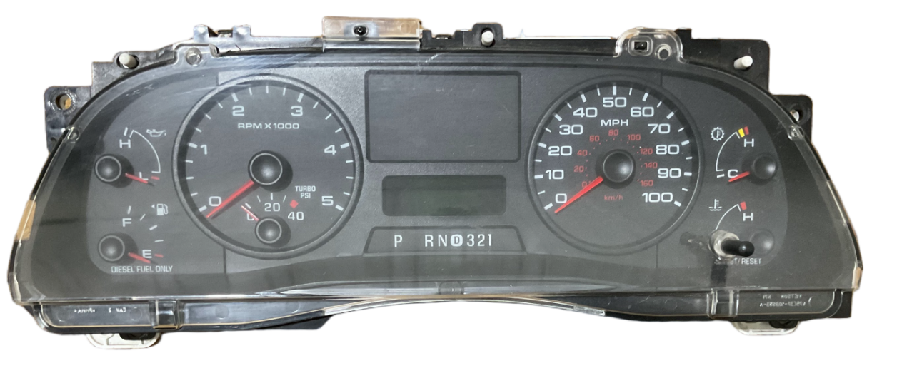 05-07 Ford SuperDuty PSD 6.0 Instrument Cluster 293k USED OEM P# VP5C3F-10A855-AB
