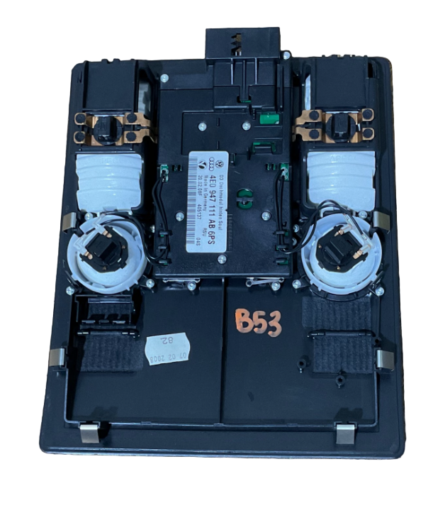 07-10 AUDI S8/A8 Rear Overhead Dome Light Black USED OEM P# 4E0-947-111-AB-6PS