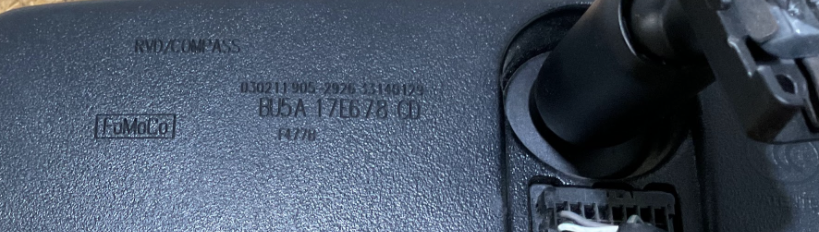 11-16 FORD F-250 RVD/COMPASS & AUTO DIM REAR VIEW MIRROR USED OEM P#BU5A-17E678CD