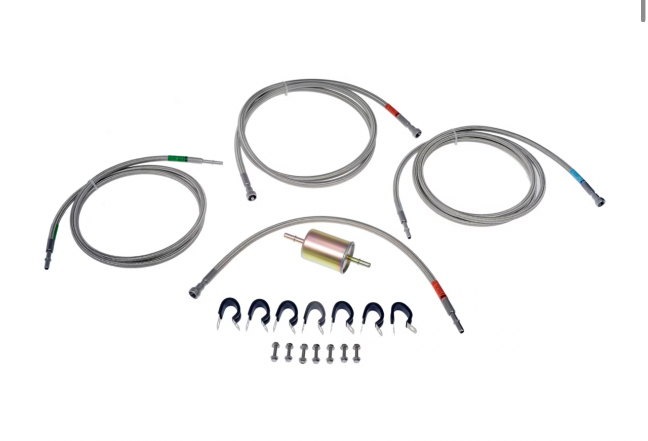 Dorman 819-840 Flexible Stainless Steel Braided Fuel Line Compatible with Select Chevrolet/GMC Models