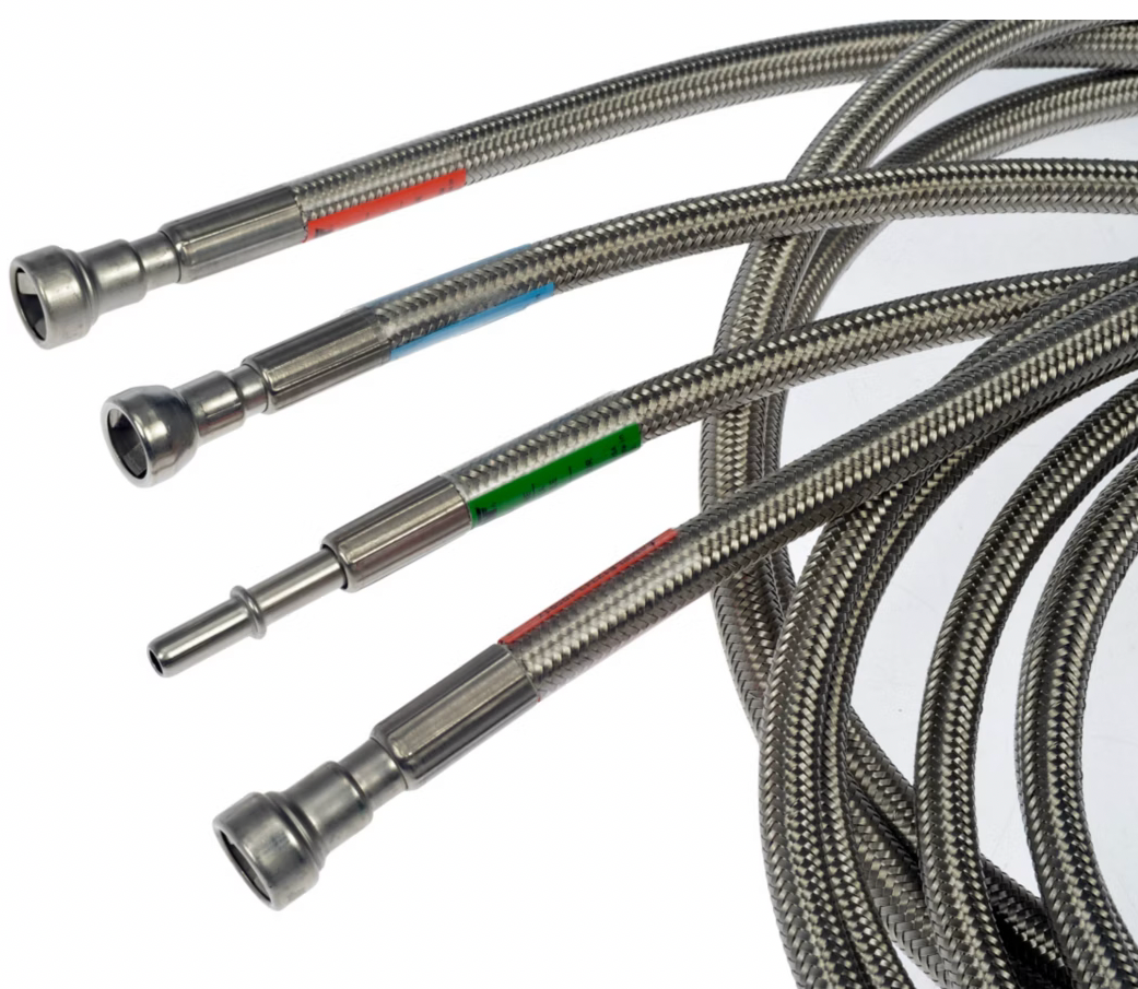 Dorman 819-840 Flexible Stainless Steel Braided Fuel Line Compatible with Select Chevrolet/GMC Models