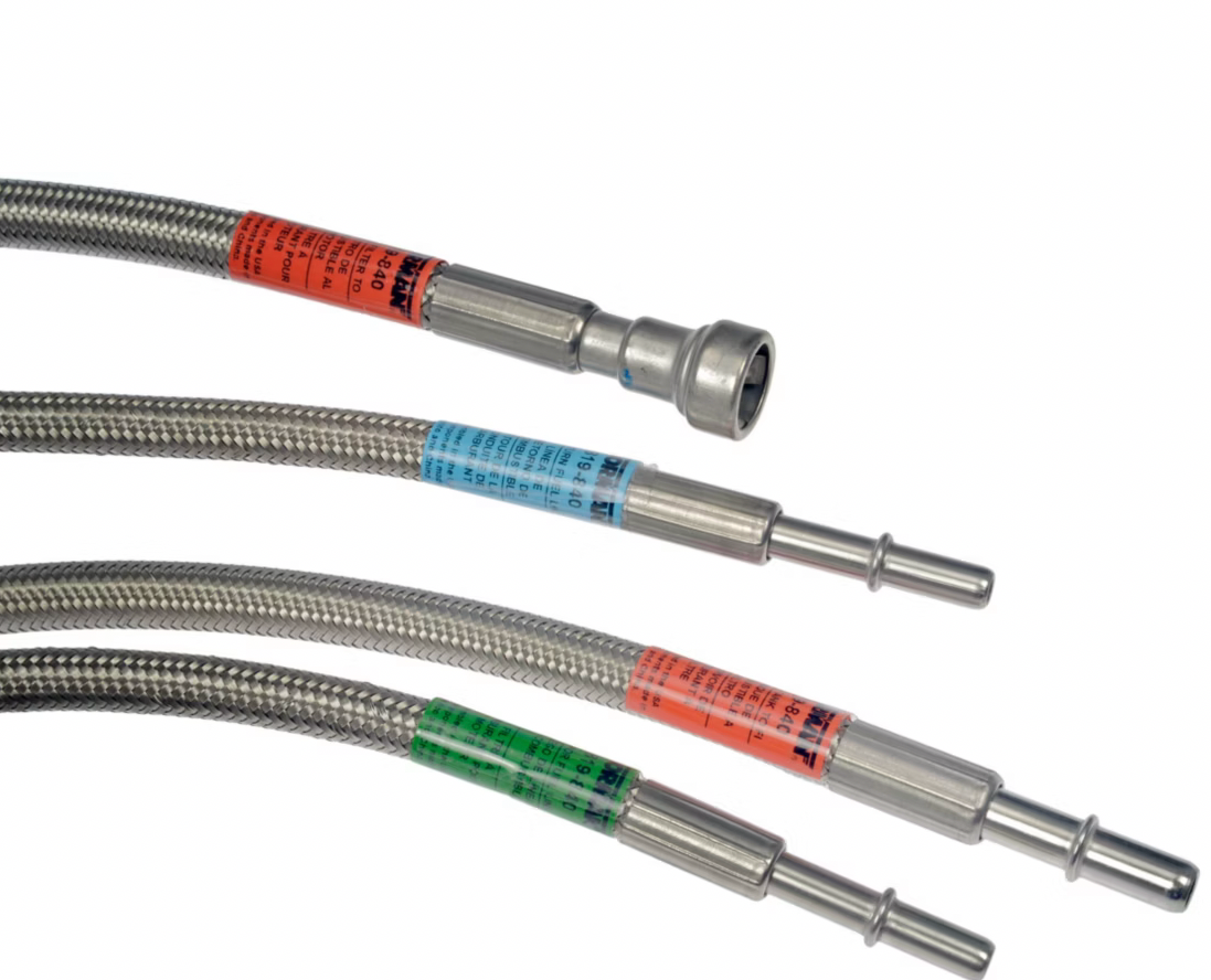 Dorman 819-840 Flexible Stainless Steel Braided Fuel Line Compatible with Select Chevrolet/GMC Models