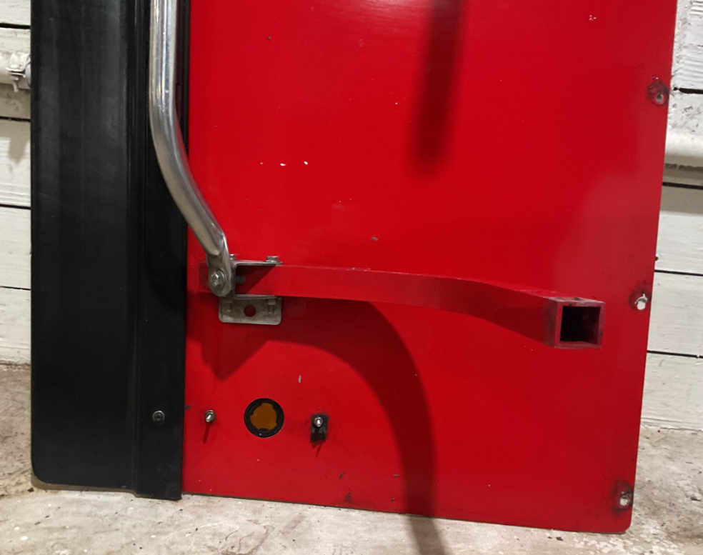 2003-2023 FreightLiner Coronado Glider Left Driver Exterior Lower Fairing Red W/Light & Handle