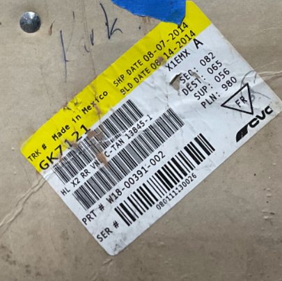 2003-2023 Freightliner Coronado/Century  Vinyl Back Sleeper Wall Trim/Panel Brown USED OEM P# W18-0391-002
