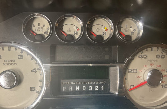 2008-2010 FORD F250 F350 F450 F550 6.4 DIESEL GAUGE CLUSTER  (LARIAT)