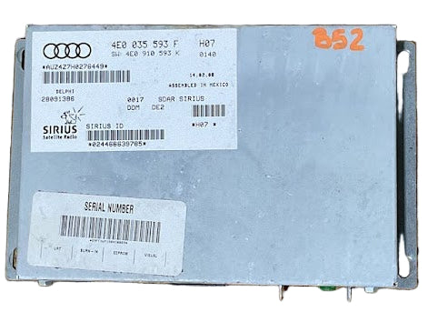 08-10 AUDI A8/S8 Sirius Satellite Radio Module P# 4E0 035 593 F USED OEM