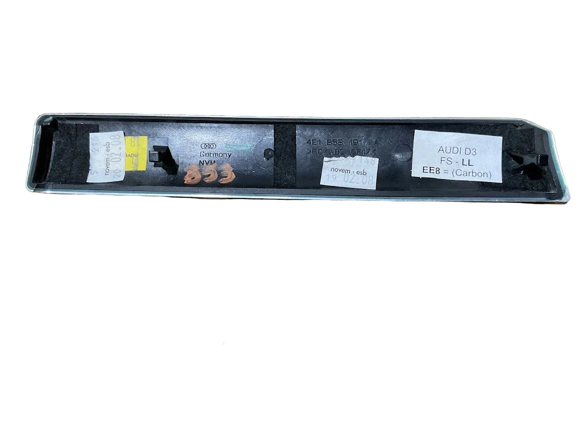 04–10 AUDI A8 S8 D3 LEFT DASH TRIM PANEL P#4E0 853 191 A