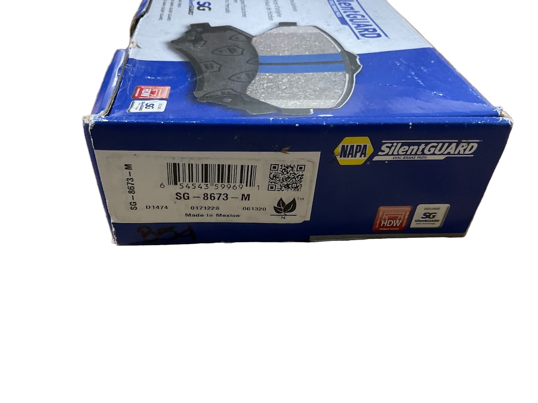 Chevrolet/ Cadillac Models NAPA SilentGUARD Disc Brake Pads Semi-Metallic P#SG8673M