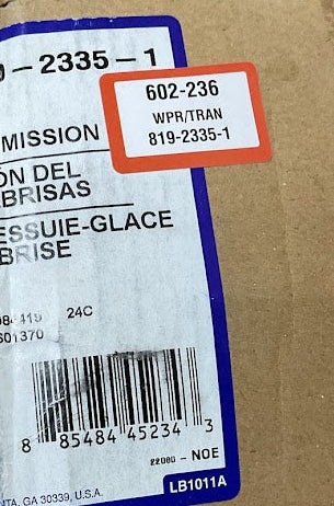 Windshield Wiper Transmission P#NOE 602236