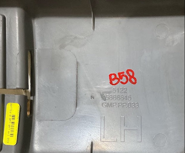 Chevrolet Express Driver Left LH Center Pillar Lower Trim Panel USED OEM P# 25866845