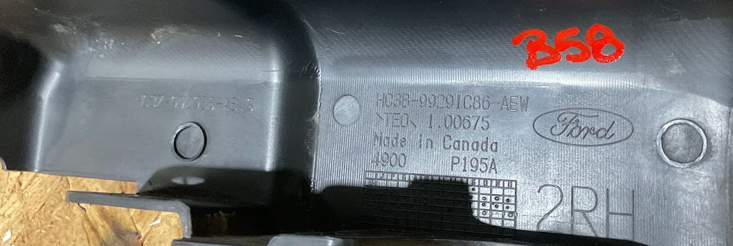 17-22 Ford F-250/F-350 Super Duty Rear Right Lower Bed Corner Trim USED OEM P# HC3B-99291C86-AEW