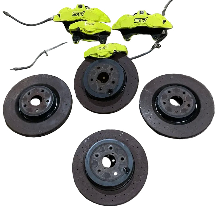 2018-2021 Subaru WRX STI Front + Rear Brake Calipers and Rotors Set USED