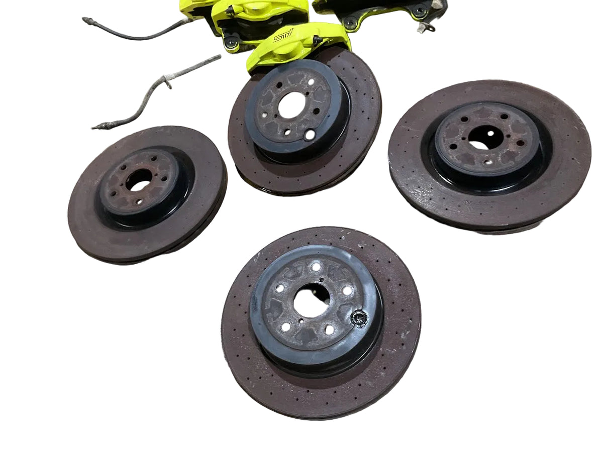 2018-2021 Subaru WRX STI Front + Rear Brake Calipers and Rotors Set USED